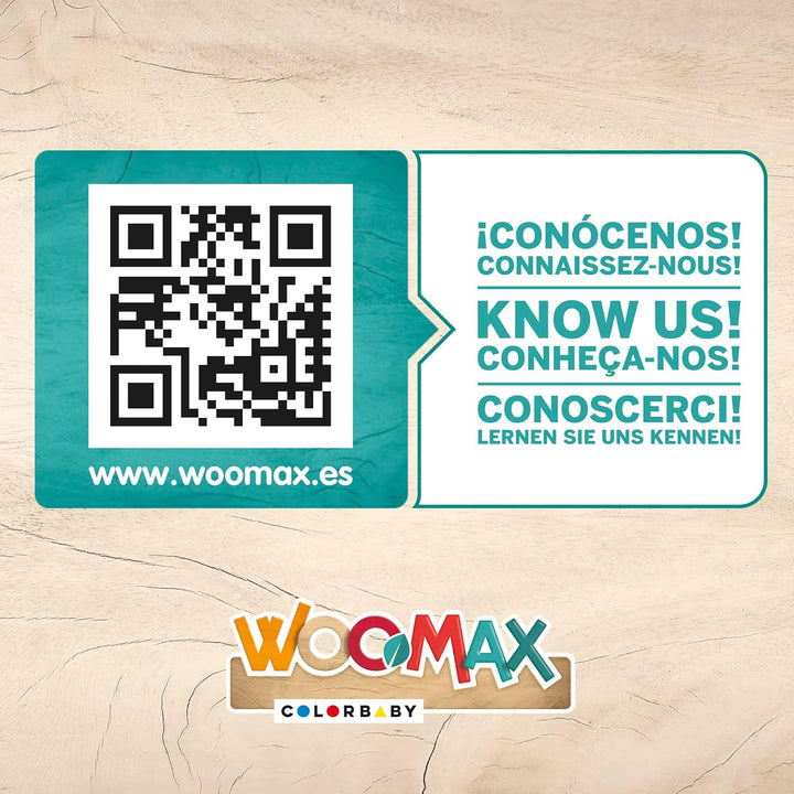 WOOMAX 49304 Werkzeuggürtel für Kinder, inklusive 12 Teilen, Kinderspielzeug aus Holz, Arbeit und Ba