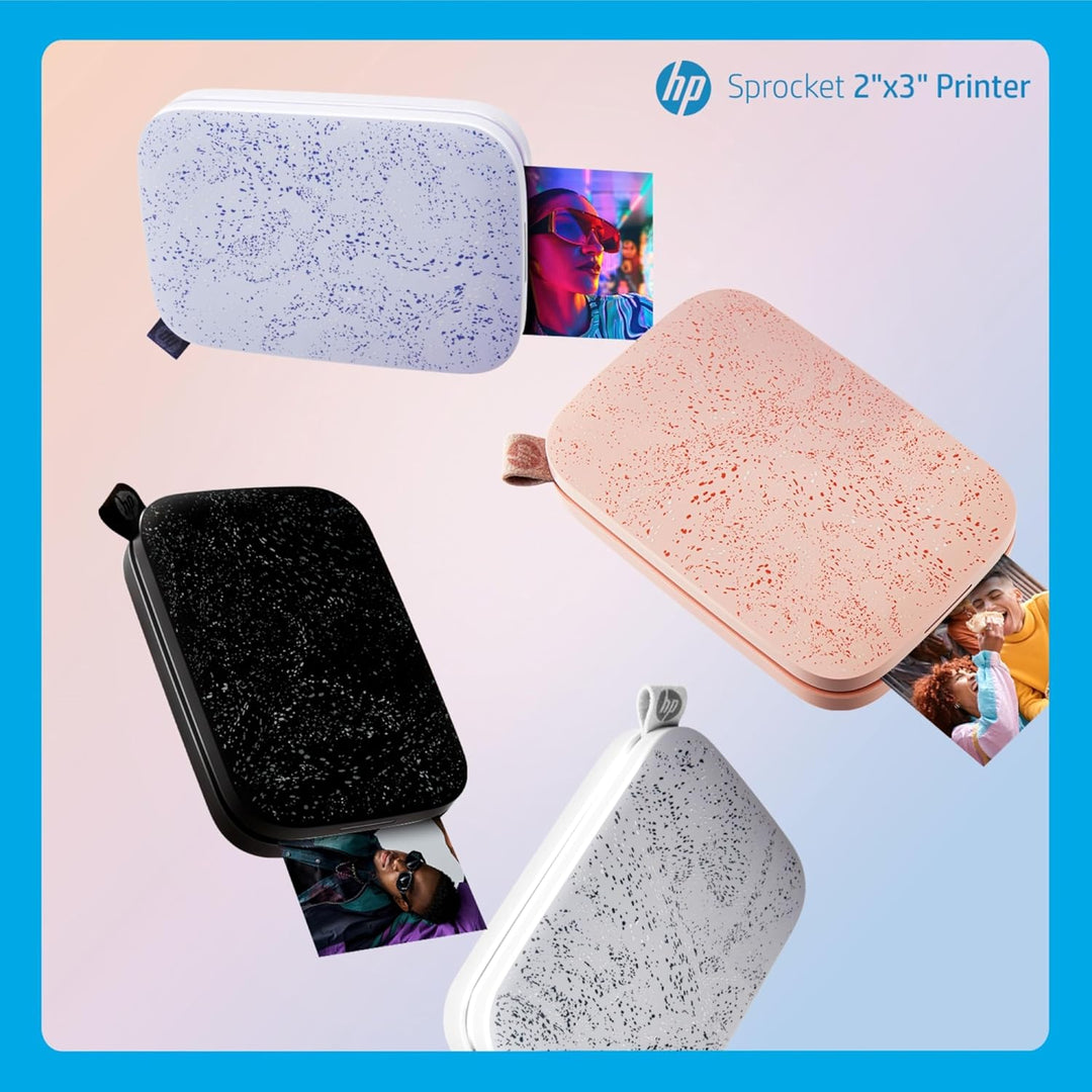 HP Sprocket Portable 2x3 Zoll Sofortbilddrucker (Lila) Zink-Papierbündel, Lila