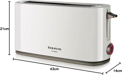 Taurus My Toast Toaster mit langem und extra breitem Schlitz, Kunststoff, mehrfarbig 1 Lange Schlitz