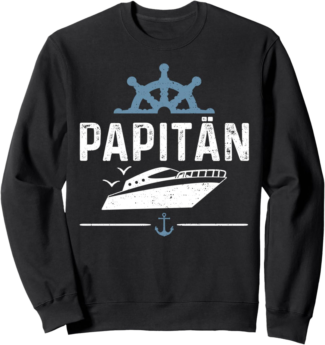 Funny Boot Kapitän: Papitän - Vater Sweatshirt