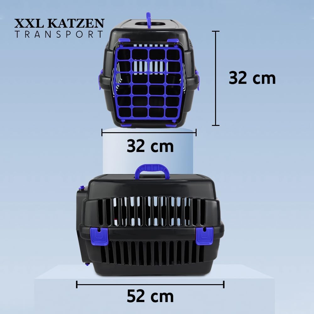 Katzen-Transportbox-Robuste Hartschalen | Strapazierfähige Katzenbox | Robuste Katzenbox aus Hartpla