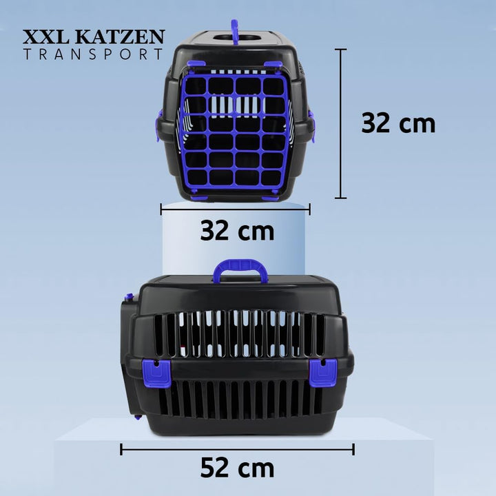 Katzen-Transportbox-Robuste Hartschalen | Strapazierfähige Katzenbox | Robuste Katzenbox aus Hartpla