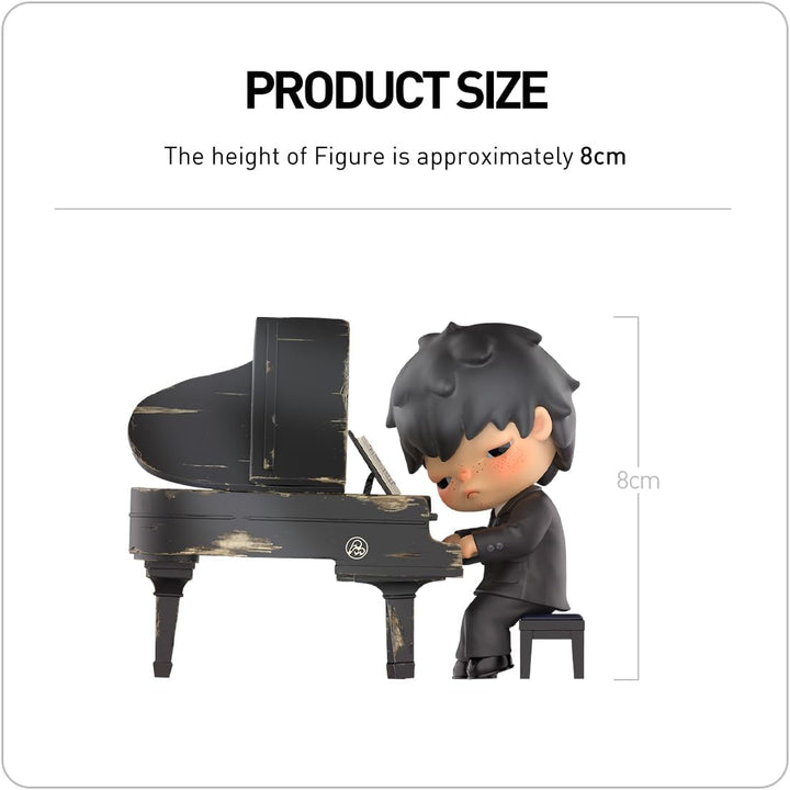 POP MART Hirono The Pianist Figure Anime Actionfiguren Sammelfiguren Sammler Kunstspielzeug Spielzeu