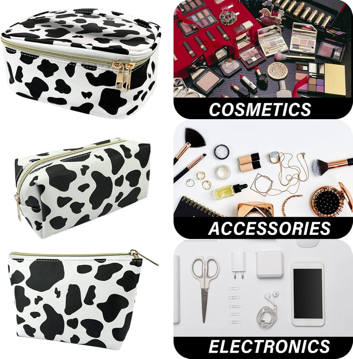 3 Stück Set Kosmetiktasche, grosse Kapazität Reise Make Up Tasche Set Damen, mit tragbarem Griffdesi