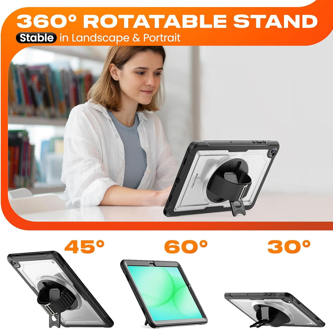 SEYMAC stock Hülle für Samsung Galaxy Tab A9 Plus/ A9+ 11 Zoll 2023, Stossfeste Robuste Hülle mit Di