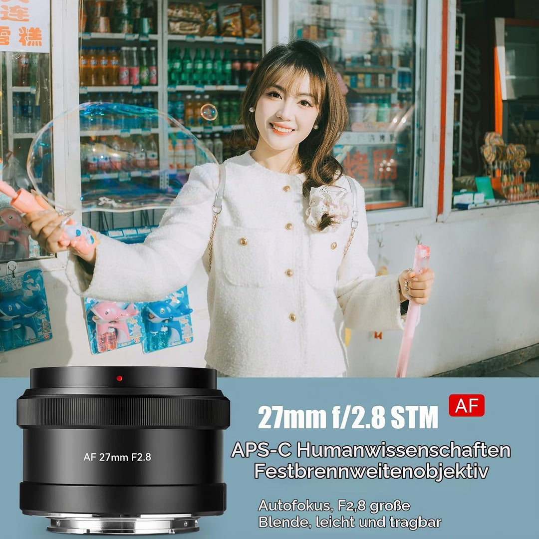 7artisans AF 27MM F2.8 Autofokus Objektiv, Weitwinkel APS-C Faszinierende Autofokus Kamera Objektiv