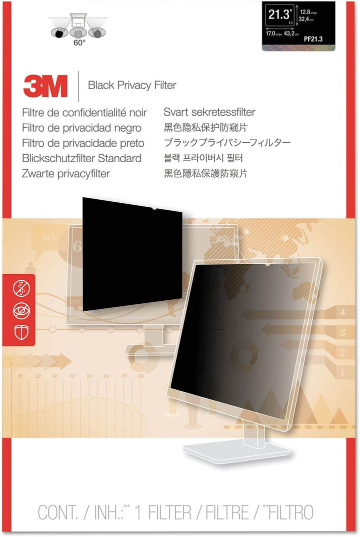 3M PF21.3 Blickschutzfilter Standard für Desktops 54,1 cm Standard (entspricht 21,3" Standard) 4:3,