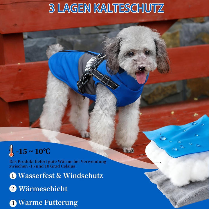 Hundemantel Winter Hundejacke Hundegeschirr Mantel Welpenmantel Jacke Weste Kleidung Kleines Hundege
