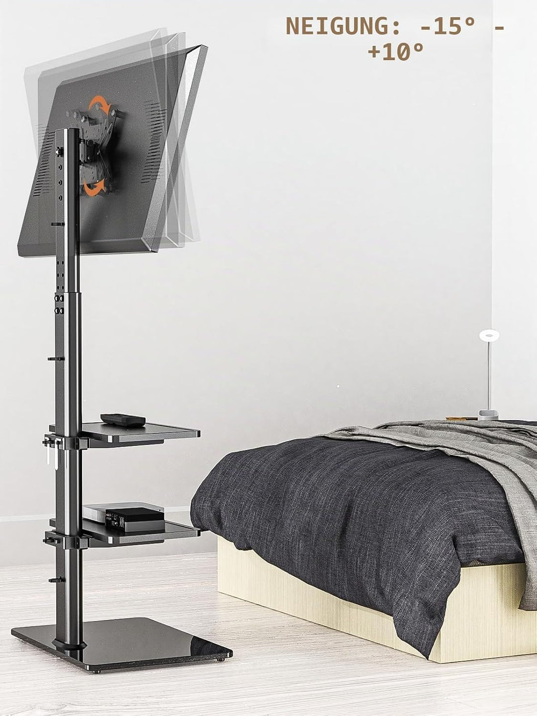 TV Standfuss TV Ständer TV Bodenständer Fernsehstand Fernsehtisch mit Halterung höhenverstellbar für