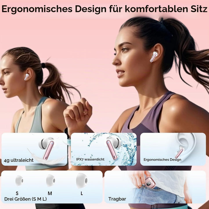 AI Kopfhörer Übersetzer, 3-in-1Bluetooth 5.3 Echtzeit Sprachübersetzer Kopfhörer mit 164 Sprachen/6