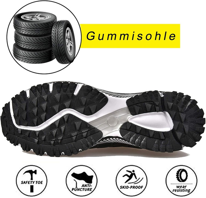 SUADEX Sicherheitsschuhe Arbeitsschuhe Herren Damen Atmungsaktiv Arbeitsschutzschuhe Stahlkappenschu