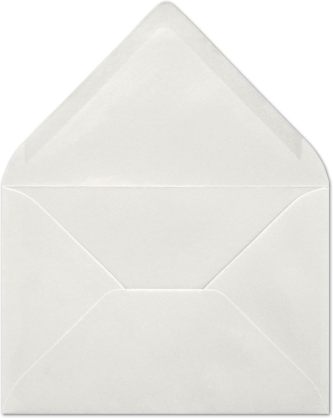 500x kleine Umschläge in Hellgrau DIN C7 8,1 x 11,4 cm mit Spitzklappe und Nassklebung in 80 g/m² -