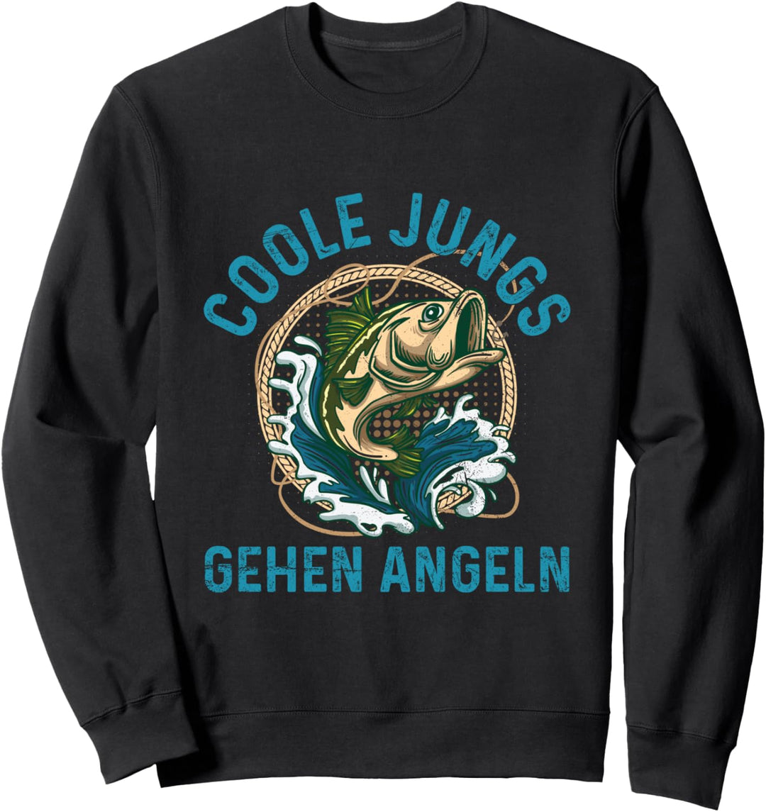 Coole Jungs Gehen Angeln Angler Fischer Spruch Sweatshirt