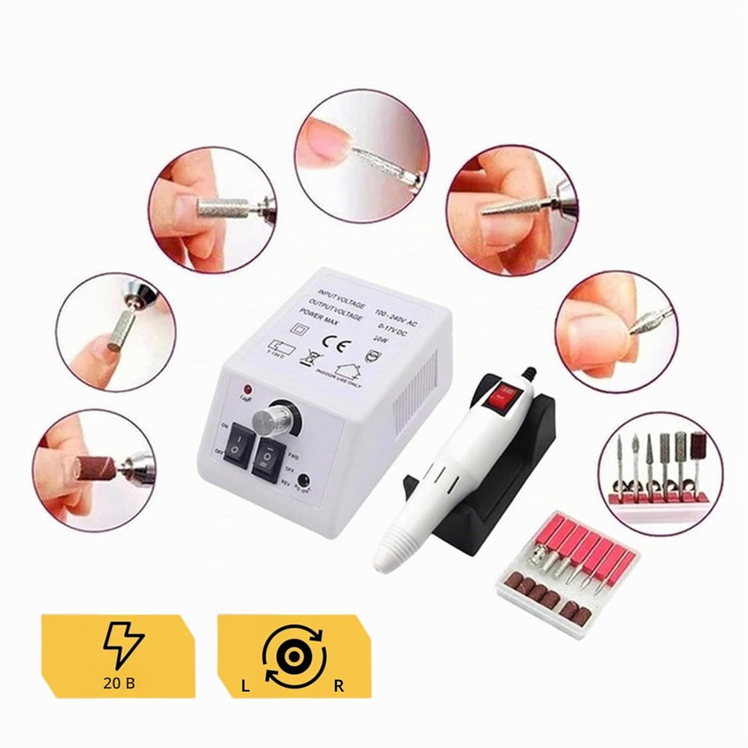 Lewer - Nagelfräser Set DM-2000 20W, Professionelles Maniküre & Pediküre Set, Nagelhaut- & Lackentfe