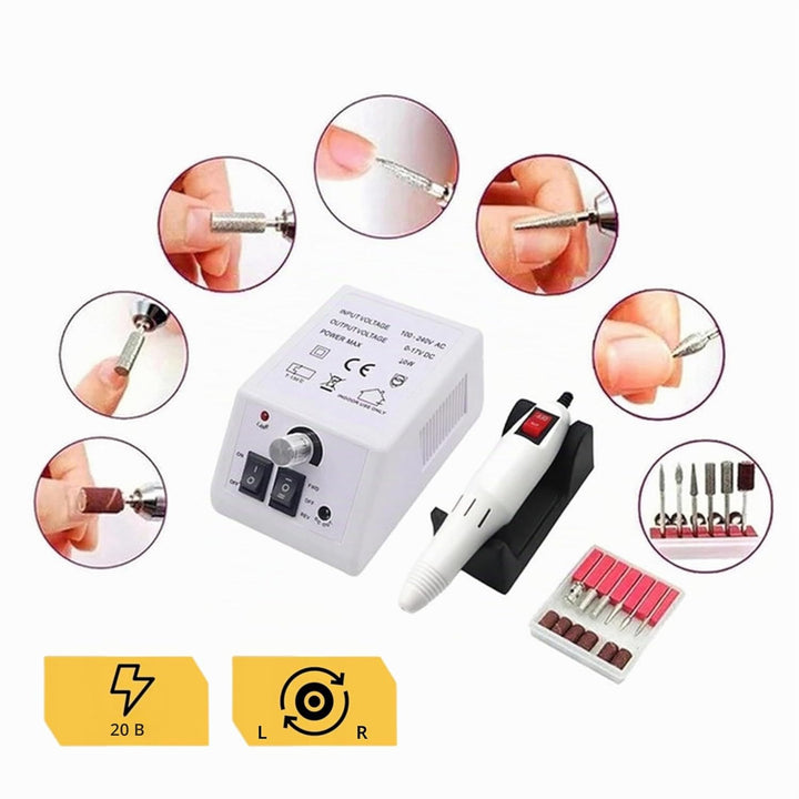 Lewer - Nagelfräser Set DM-2000 20W, Professionelles Maniküre & Pediküre Set, Nagelhaut- & Lackentfe