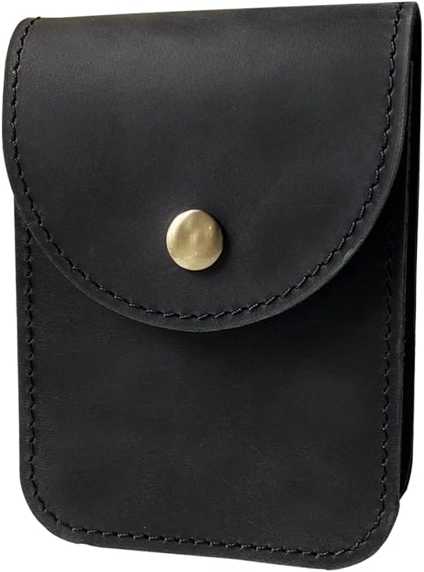 aolaso Spielkartenetui Echtes Leder Spielkarten Box für Männer Gürteltasche aus Leder Zigarettenetui