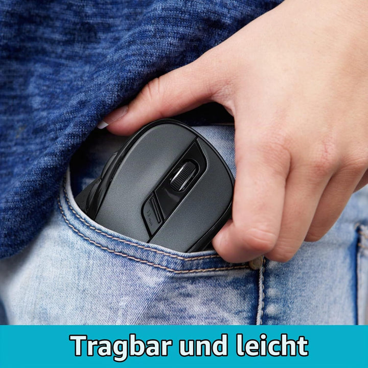 Rapoo M500 Silent kabellose Maus wireless Mouse 1600 DPI Sensor 12 Monate Batterielaufzeit leise Tas