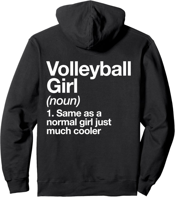 Volleyball Mädchen Definition Funny Sports Pullover Hoodie