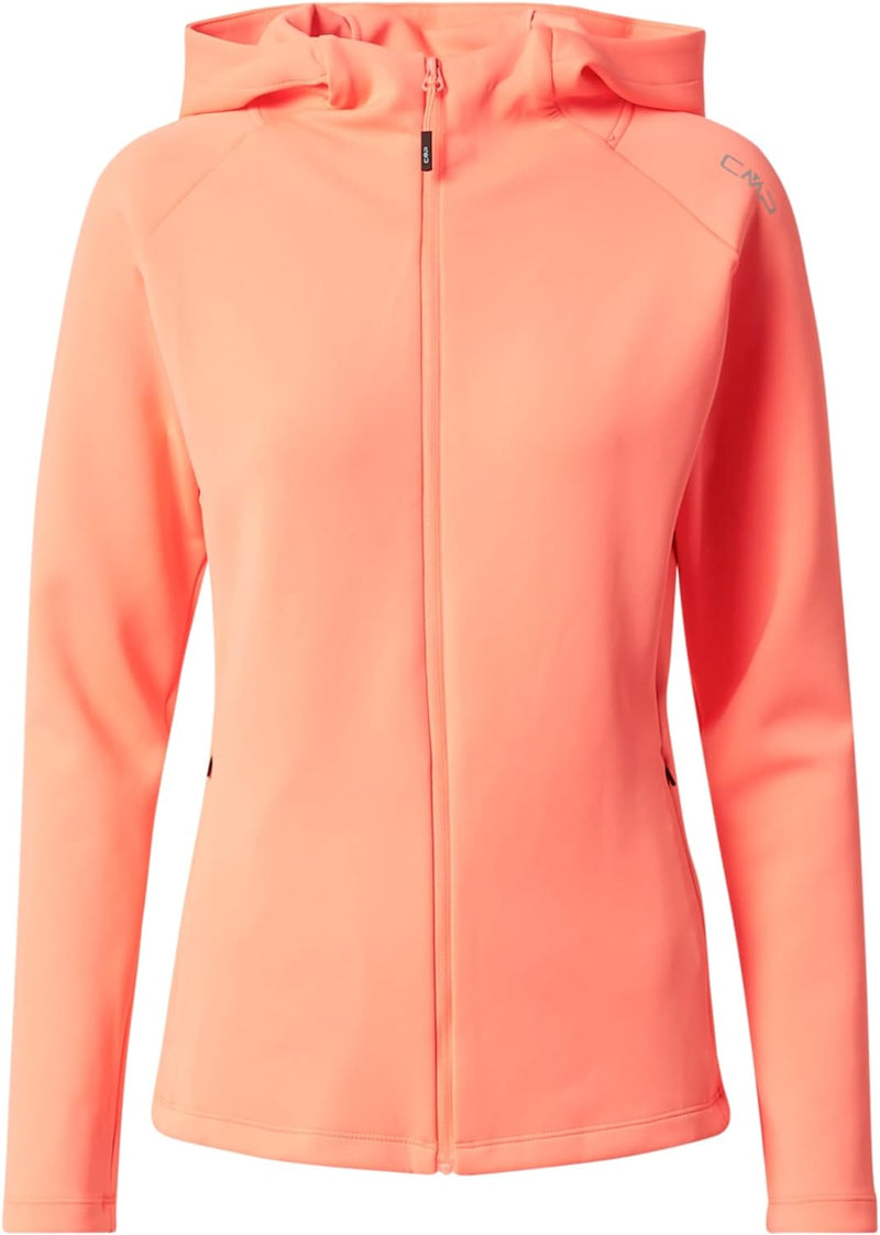 CMP Damen Hoodie Jacke silber/orange 40, silber/orange 40