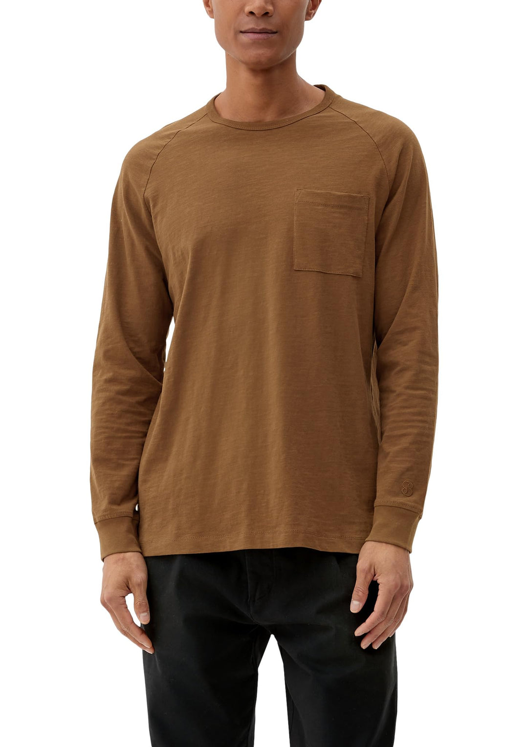 s.Oliver Herren T-Shirt Langarm L 8592_brown, L 8592_brown