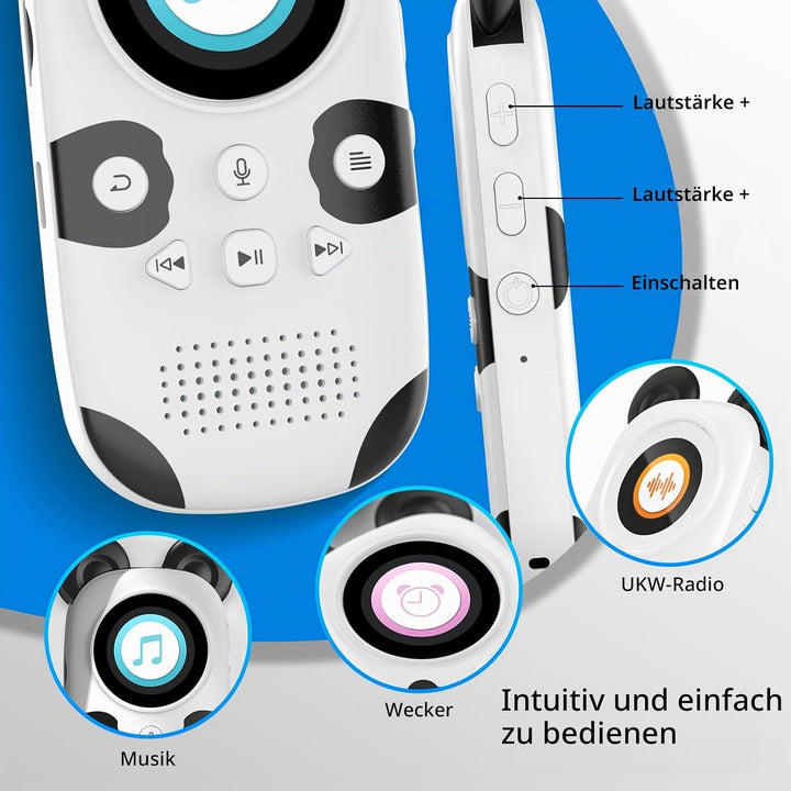 RUIZU Kinder MP3 Player 64GB mit Bluetooth 5.3 &amp; Lautsprecher