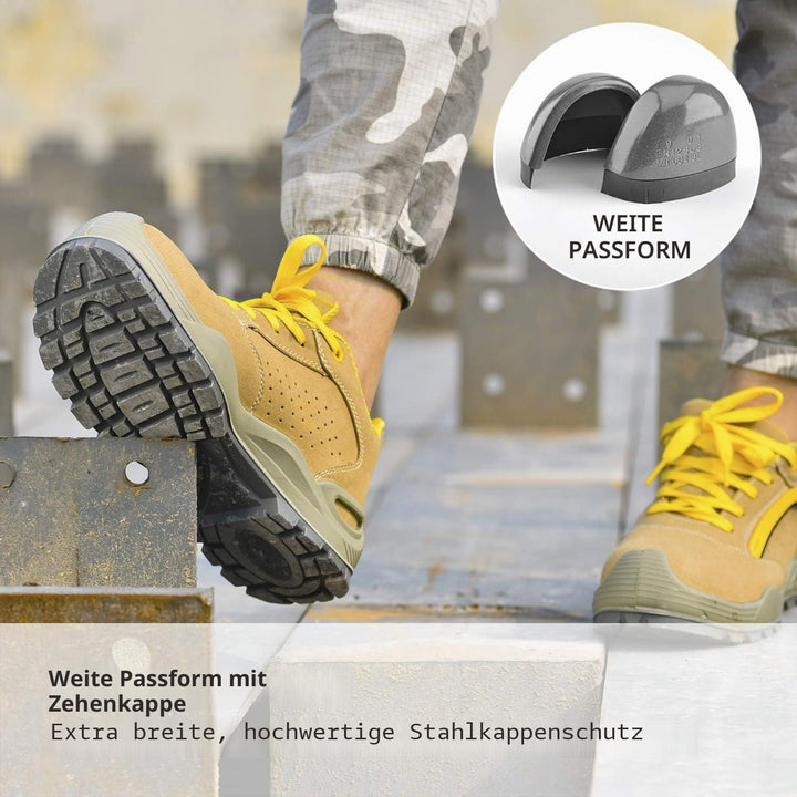 SAFETOE Arbeitsschuhe Herren &amp; Damen Leichte, 7296YN Sicherheitsschuhe Herren &amp; Damen, Wasserdichtes