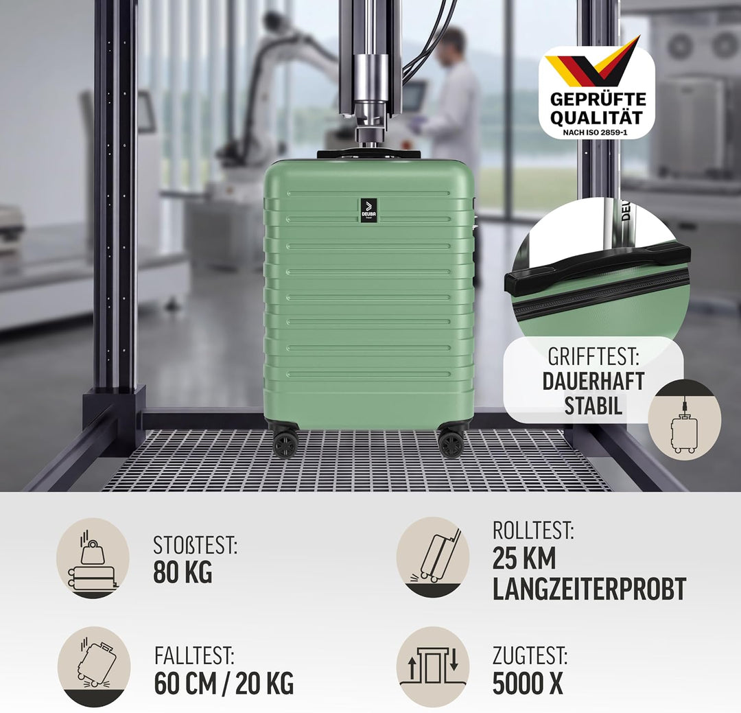 DEUBA TRAVEL Koffer Set 3tlg Hartschalenkoffer Mint, Mint
