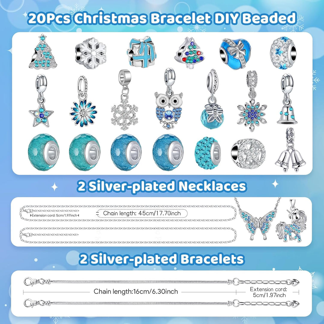 Adventskalender 2025 Kinder Mädchen, Weihnachtskalender Schmuck Basteln Mädchen, 24 Füllung Adventsk