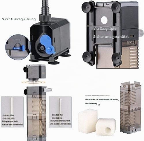LONDAFISH Aquarium Filter 3-in-1 Aquarium Tauchpumpe Wasserpumpe für Aquarium 8W 20W 25W (CHJ-1502 /