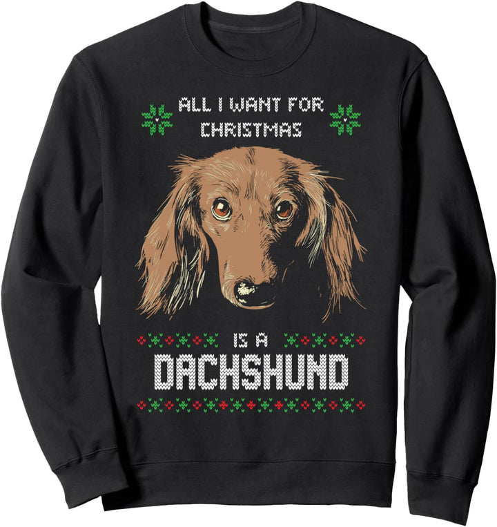 Dackel Ugly Christmas Sweater Ugly Sweater Hund Weihnachten Sweatshirt