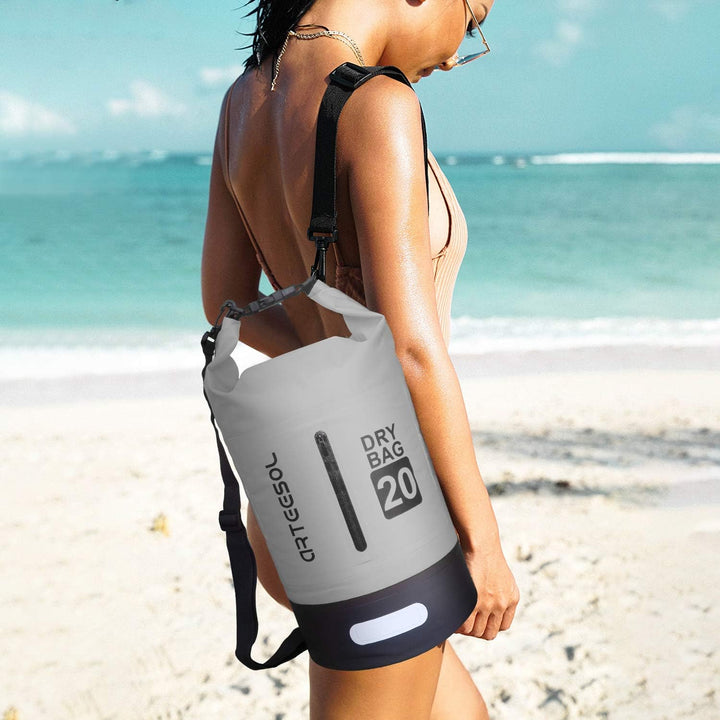 Dry Bag wasserdichte Tasche 5L/10L/20L/30L Wasserfester Beutel Packsack mit Langen Doppeltem Verstel