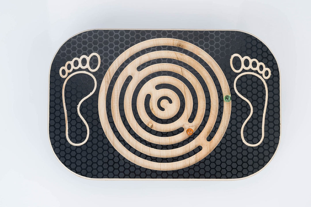 Balanceboard mit Labyrinth, Holz Balance Board, Wackelbrett, Board für Yoga und Übung, Gleichgewicht