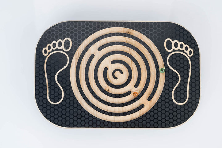 Balanceboard mit Labyrinth, Holz Balance Board, Wackelbrett, Board für Yoga und Übung, Gleichgewicht