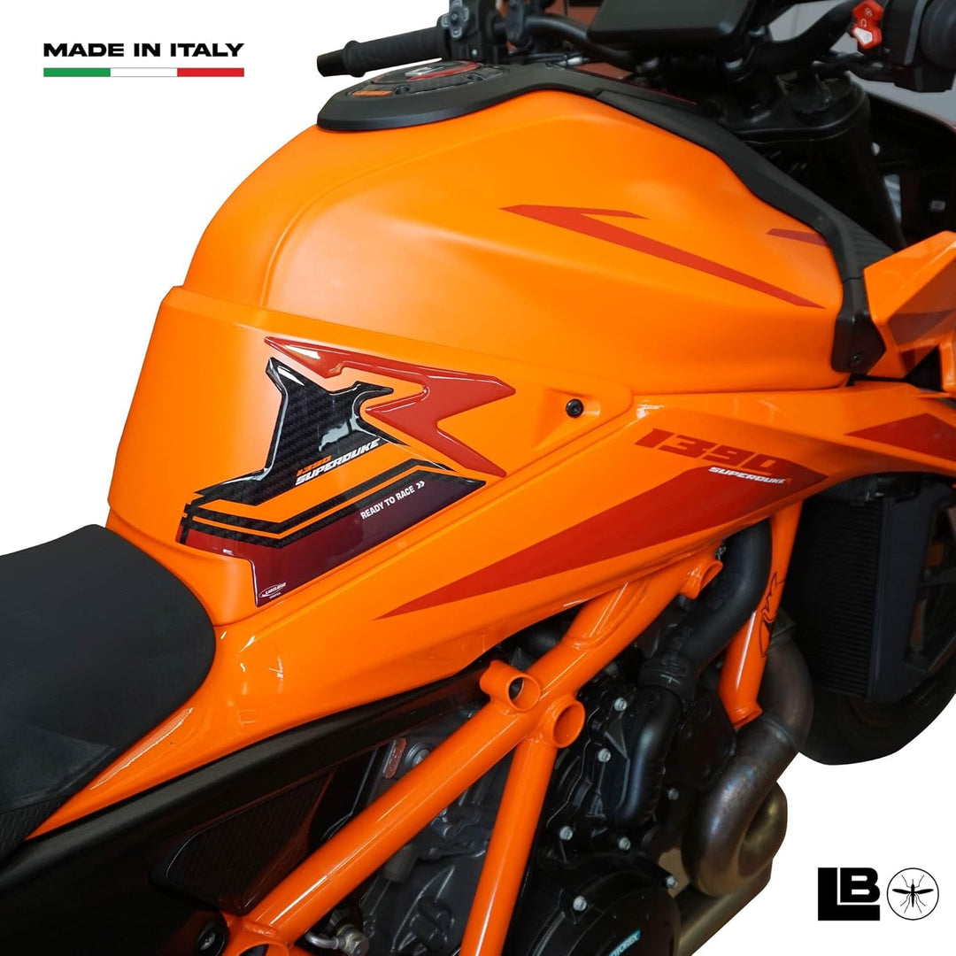 labelbike - Aufkleber 3D Motorrad Seite Schutz und Dekoration in Harz kompatibel mit KTM 1390 Super