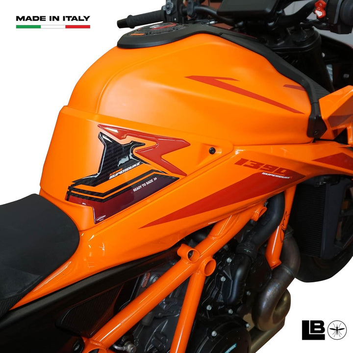 labelbike - Aufkleber 3D Motorrad Seite Schutz und Dekoration in Harz kompatibel mit KTM 1390 Super
