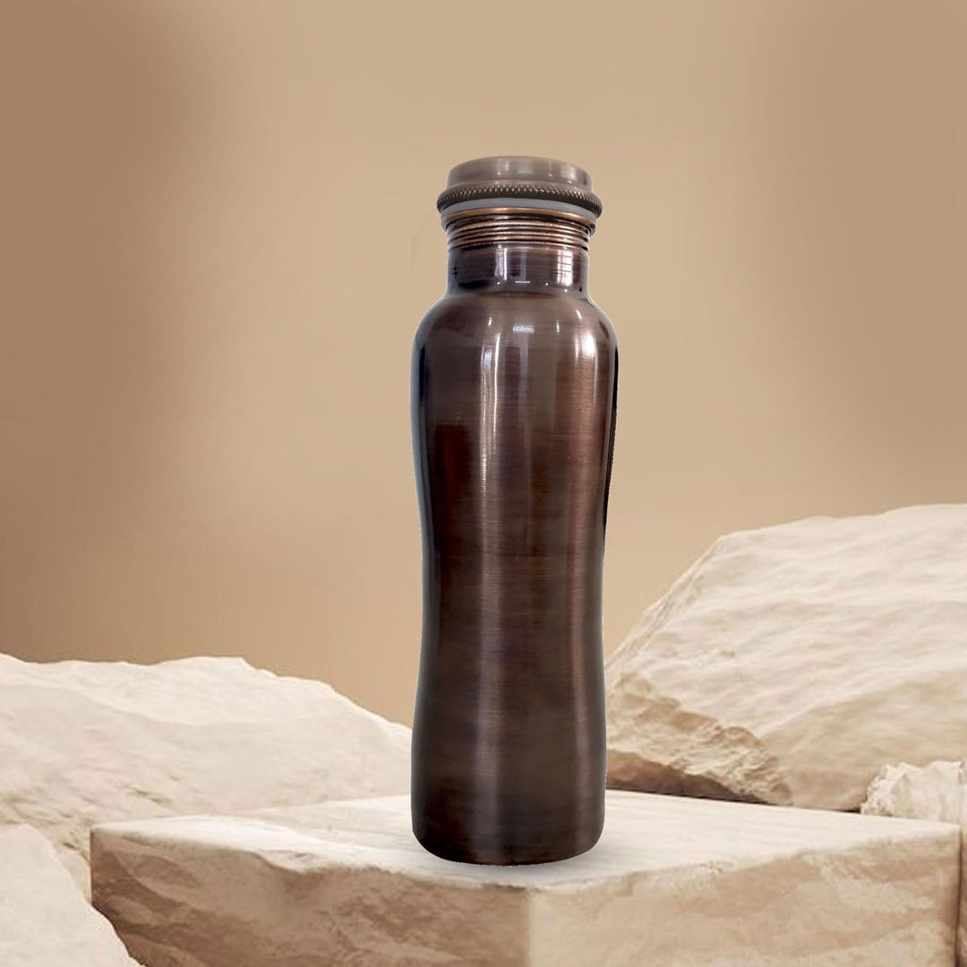 ayurvedische Kupfer-Wasserflasche, auslaufsicheres naturreines Kupfergefäss 900ml/30oz 900 ml Design