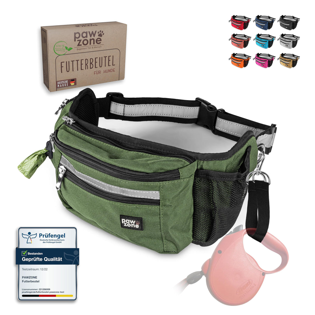 Futterbeutel Hunde - Leckerlibeutel für Hunde - Bauchtasche für Hunde Zubehör - Leckerlitasche für H