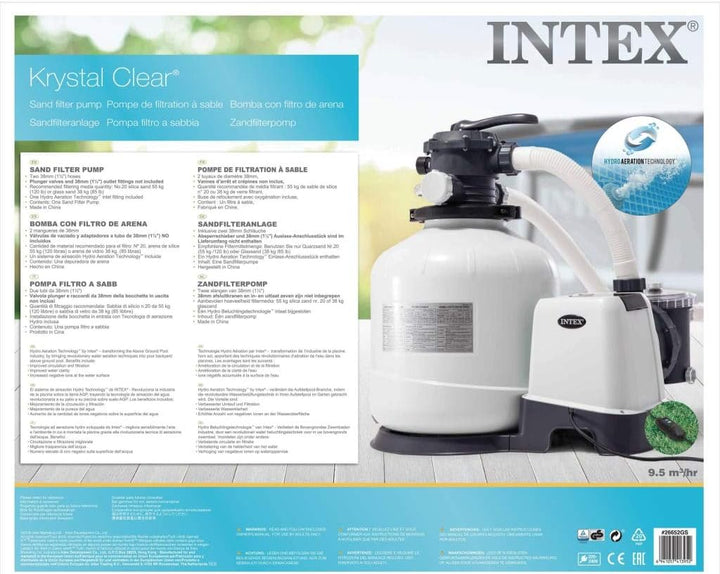 vidaXL Intex Krystal Clear Sandfilterpumpe 26652GS