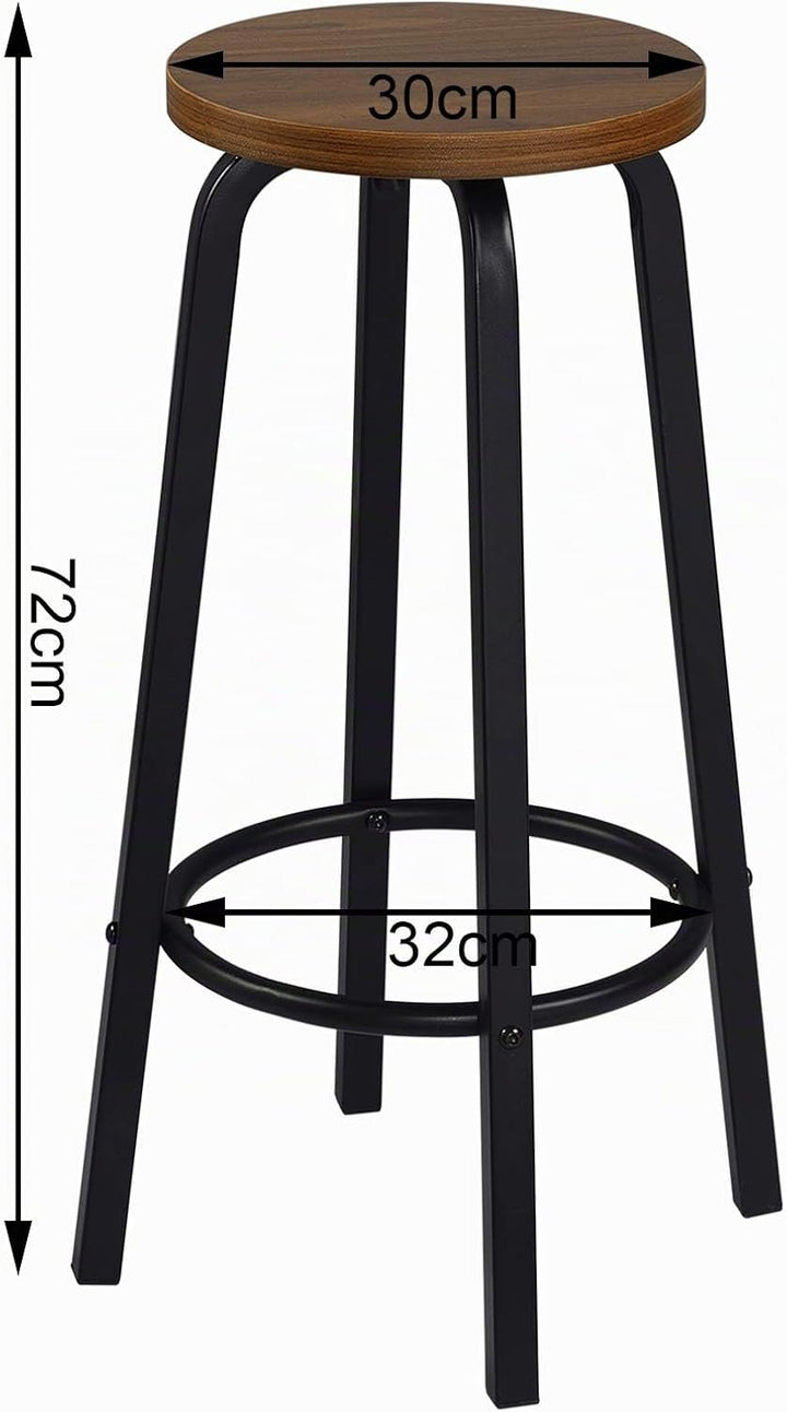 WOLTU 4X Barhocker Barstuhl Bistrohocker Tresenhocker runde Sitzfläche aus MDF Gestell aus Metall Du