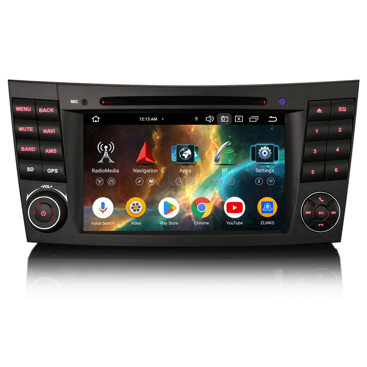 Erisin Android 14 DAB+ Autoradio 4GB+64GB Acht-Kern mit GPS Navigation Für Mercedes Benz E-Klasse W2
