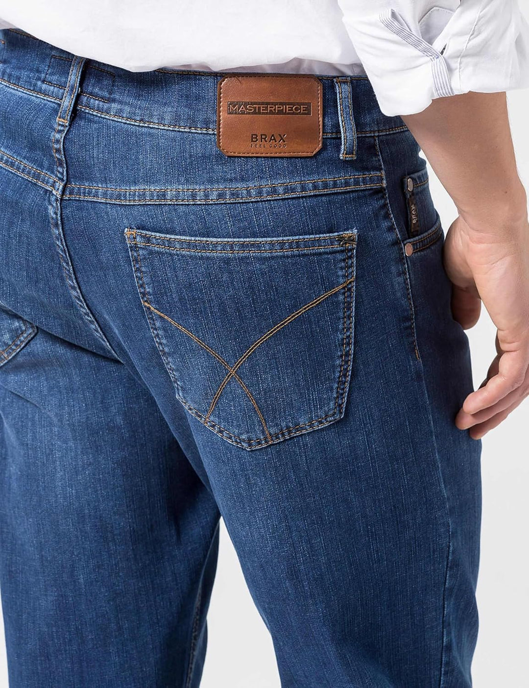 BRAX Herren Cooper Jeans 42W / 36L Regular Blue Used (Nos), 42W / 36L Regular Blue Used (Nos)