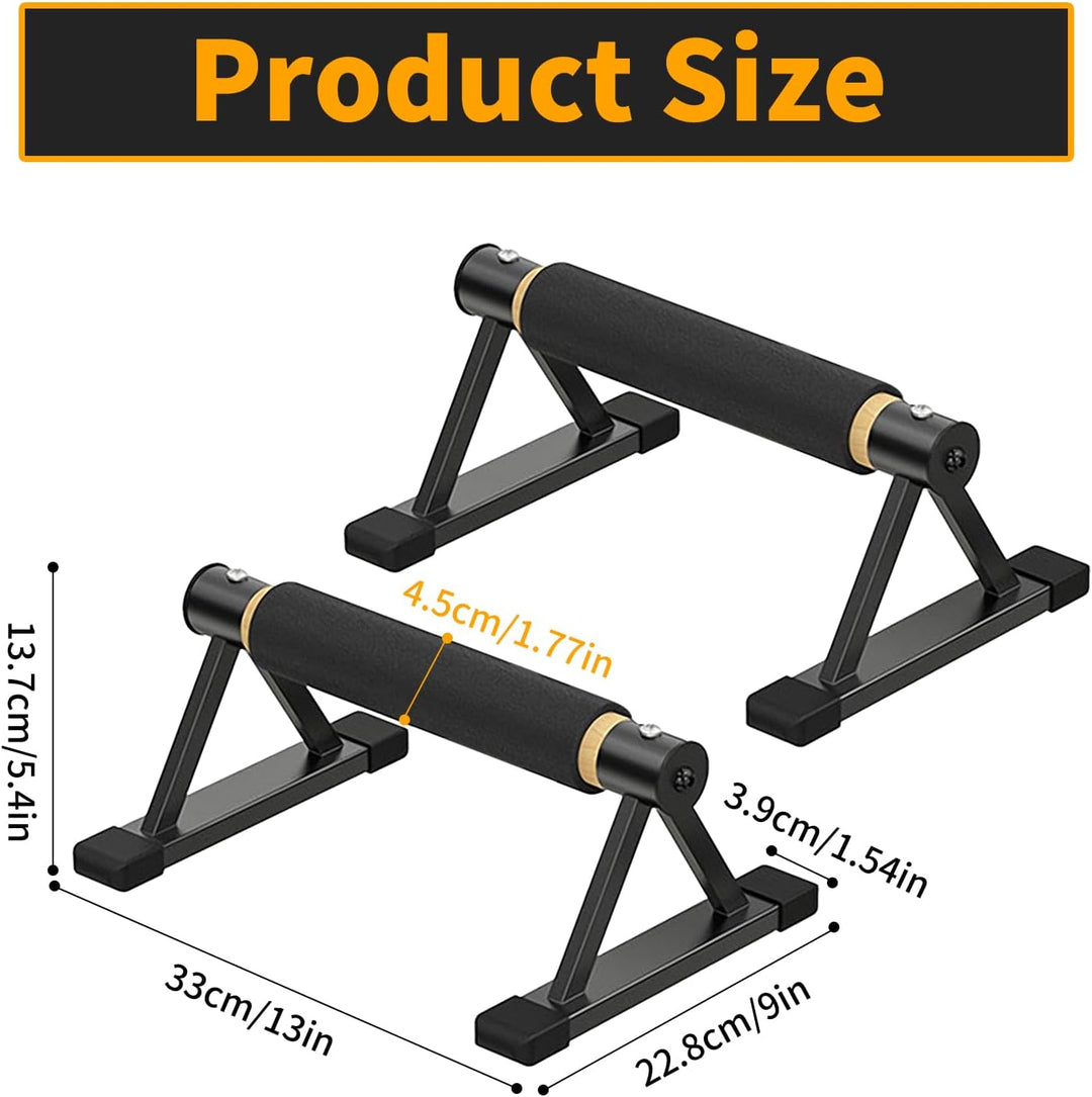 Liegestützgriffe: Push Up Bars, Parallettes für Krafttraining, Zuhause, Fitnessstudio, Rutschfeste L