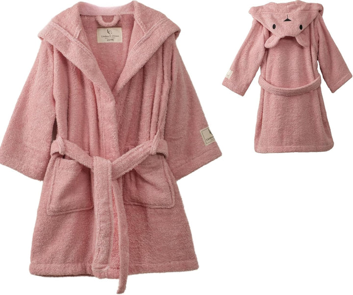 PandaHome Bademantel Kinder, Kinderbademantel für Jungen und Mädchen aus 100% Baumwolle, Morgenmante