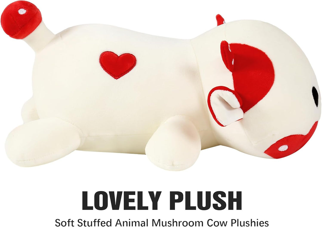 shownicer Plüschtier Pilz Kuh Kuscheltier Stofftier Kawaii Kuh Plüsch Kissen Spielzeug Milchkuh Pilz
