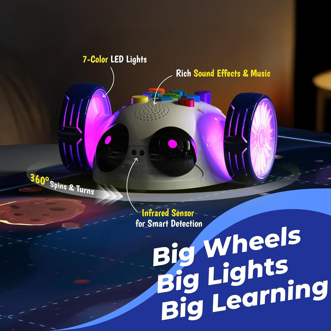 Apitor Robot Wheels - Programmierbarer Roboter Für Kinder ab 5+, STEM-Lernspielzeug mit Bildschirmfr