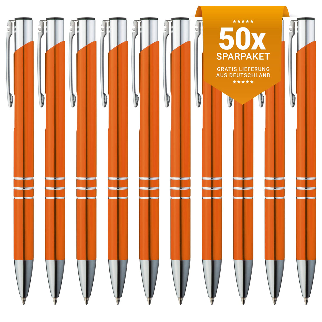 GIMEI® Metall Kugelschreiber 50 Stück | Premium Kugelschreiber Set Hochwertig, Kulli für einfaches &