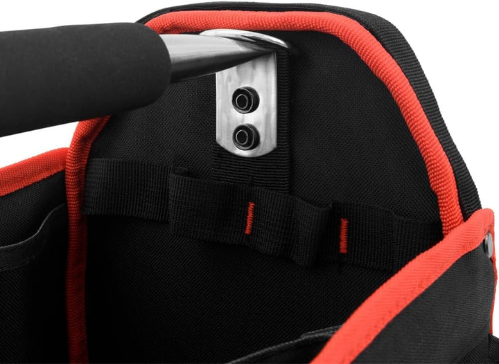 MONZANA® Werkzeugtasche L 33cm mit verstellbarem Schultergurt stabile Tragestange 8 Innen und 13 Aus