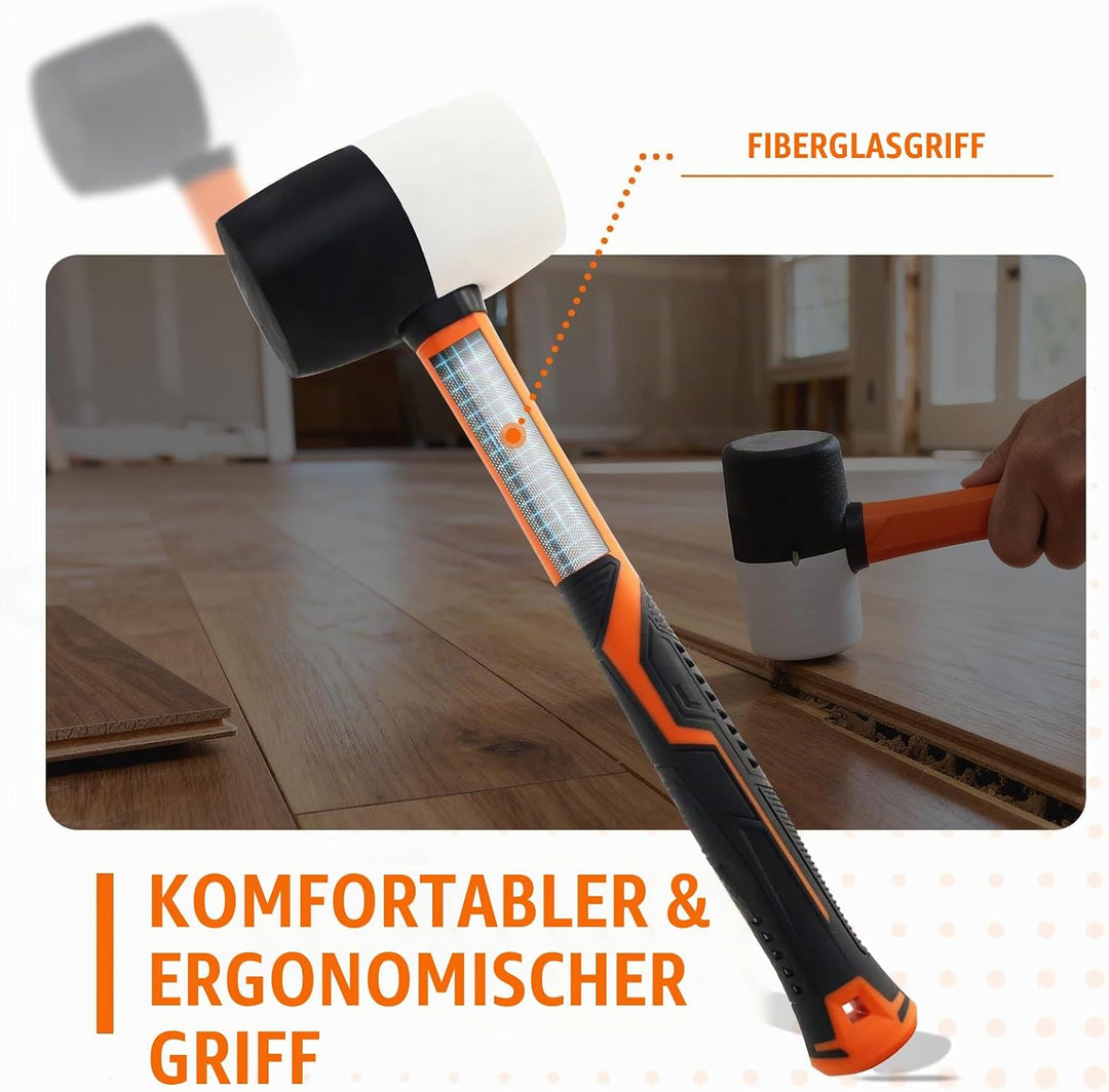 Gummihammer, 32oz Kleiner Gummihammer camping, Schonhammer für Boden und Tischlereiarbeiten geeignet