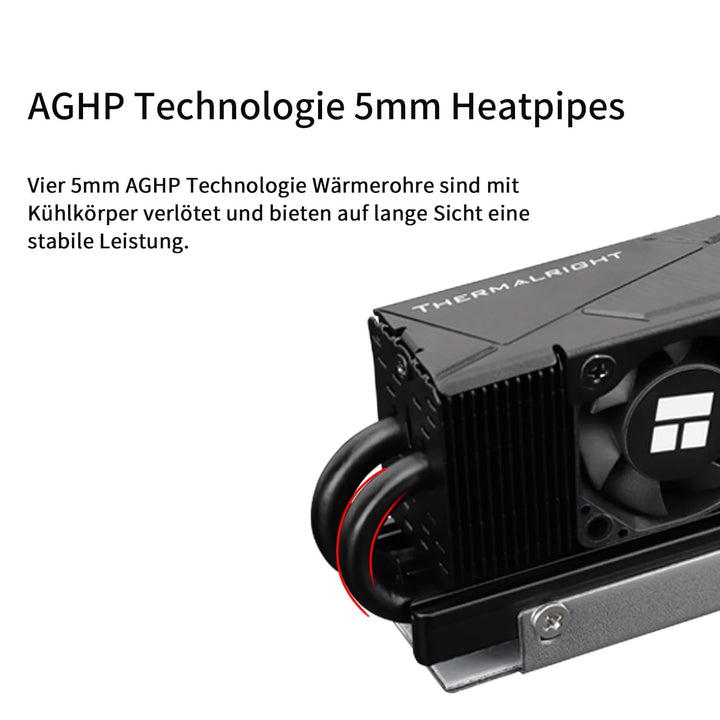 Thermalright HR10 2280 PRO Black SSD-Kühlkörper, doppelseitiger Kühlkörper, mit kleinem und schnelle