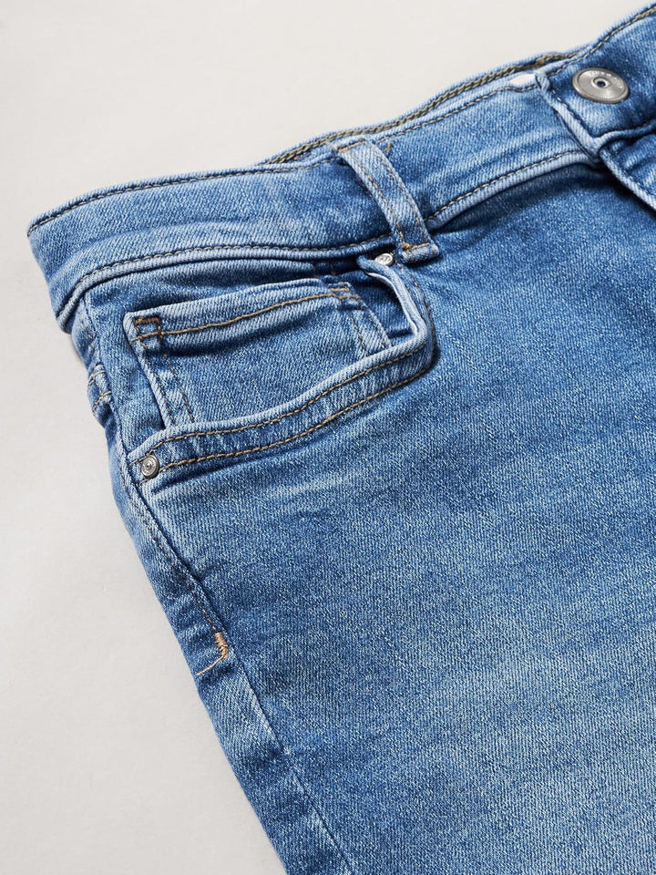 ONLY Girl Jeans mit weitem Bein KOGMADISON Mittlere Taille Weiter Beinschnitt Jeans 140 Medium Blue